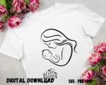 Love you Mom and Infant T-shirt Design