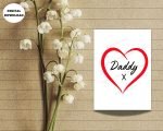 Printable Dad Greeting Card with Heart