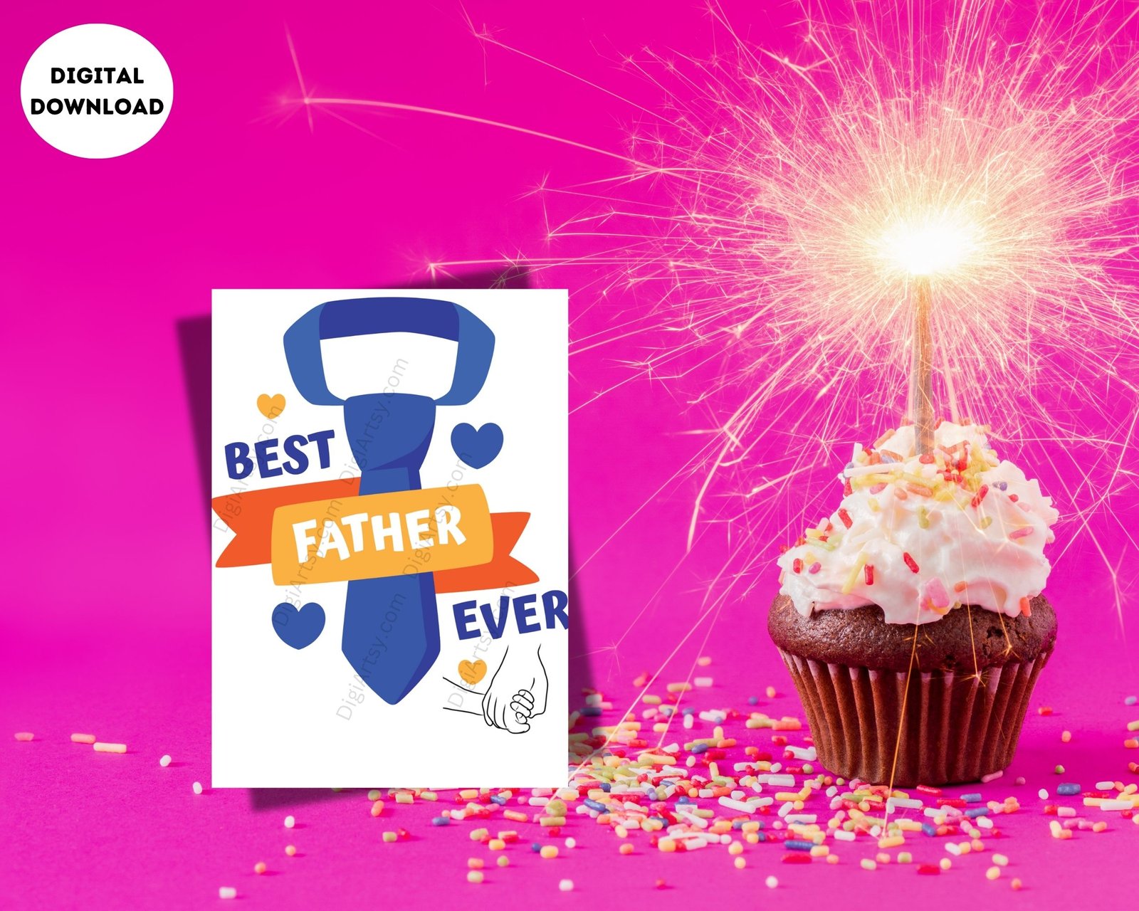 Elegant Digital Print for Best Dad Ever