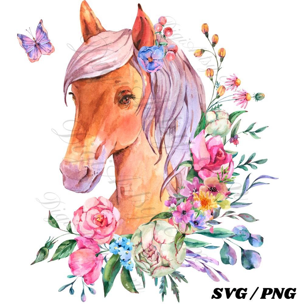 Cute Horse Tshirt Print