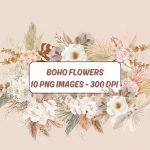 Boho Floral T-Shirt Design Bundle