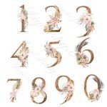 Bohemian Numbers printable