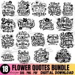 Floral Quotes SVG Bundle