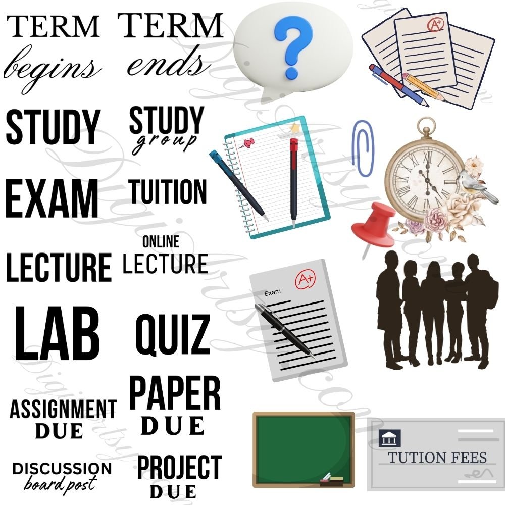 Academic digital PNG Stickers