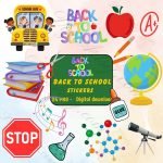 Back to School PNG Stickers Bundle