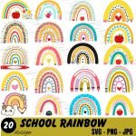 School Rainblow Design Svg Bundle