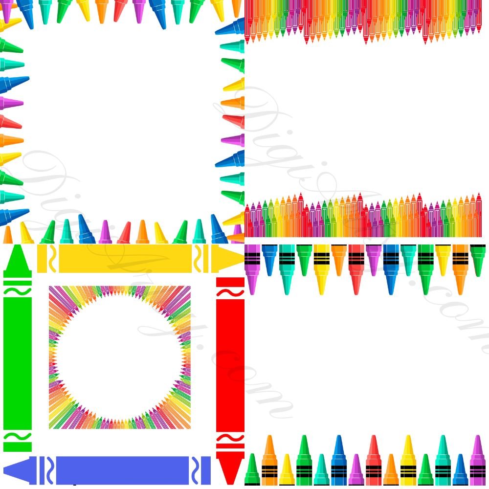 Crayon Borders SVG