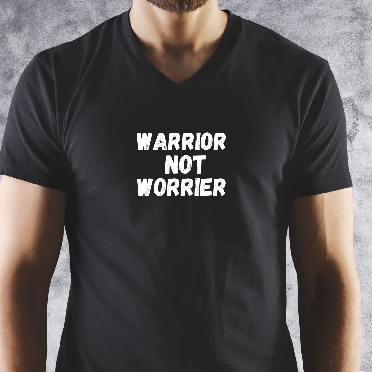Workout T-shirt Design Print Warrior Not Worrier