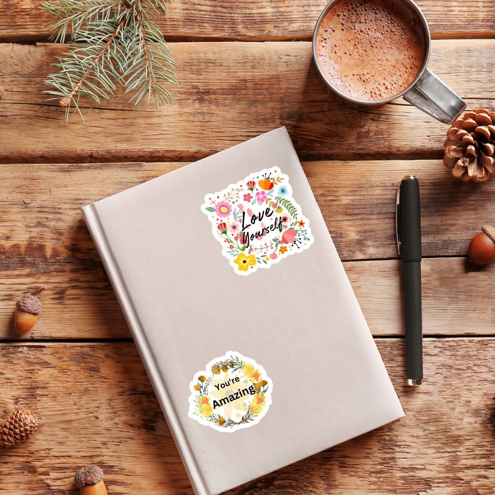 Floral Motivational Stickers
