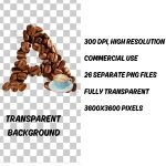 Coffee alphabet Clipart