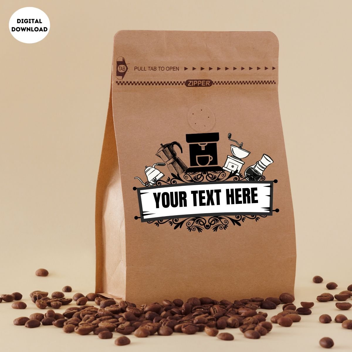 Split Monogram Coffee Shop Logo DIY - Image 5