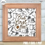 modern coffee print