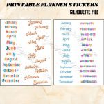 Months & Weekdays Digital Stickers