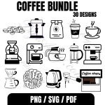 Coffee Shop SVG Clipart Bundle