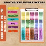 Months & Weekdays Digital Stickers