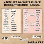 Days of Week Stickers