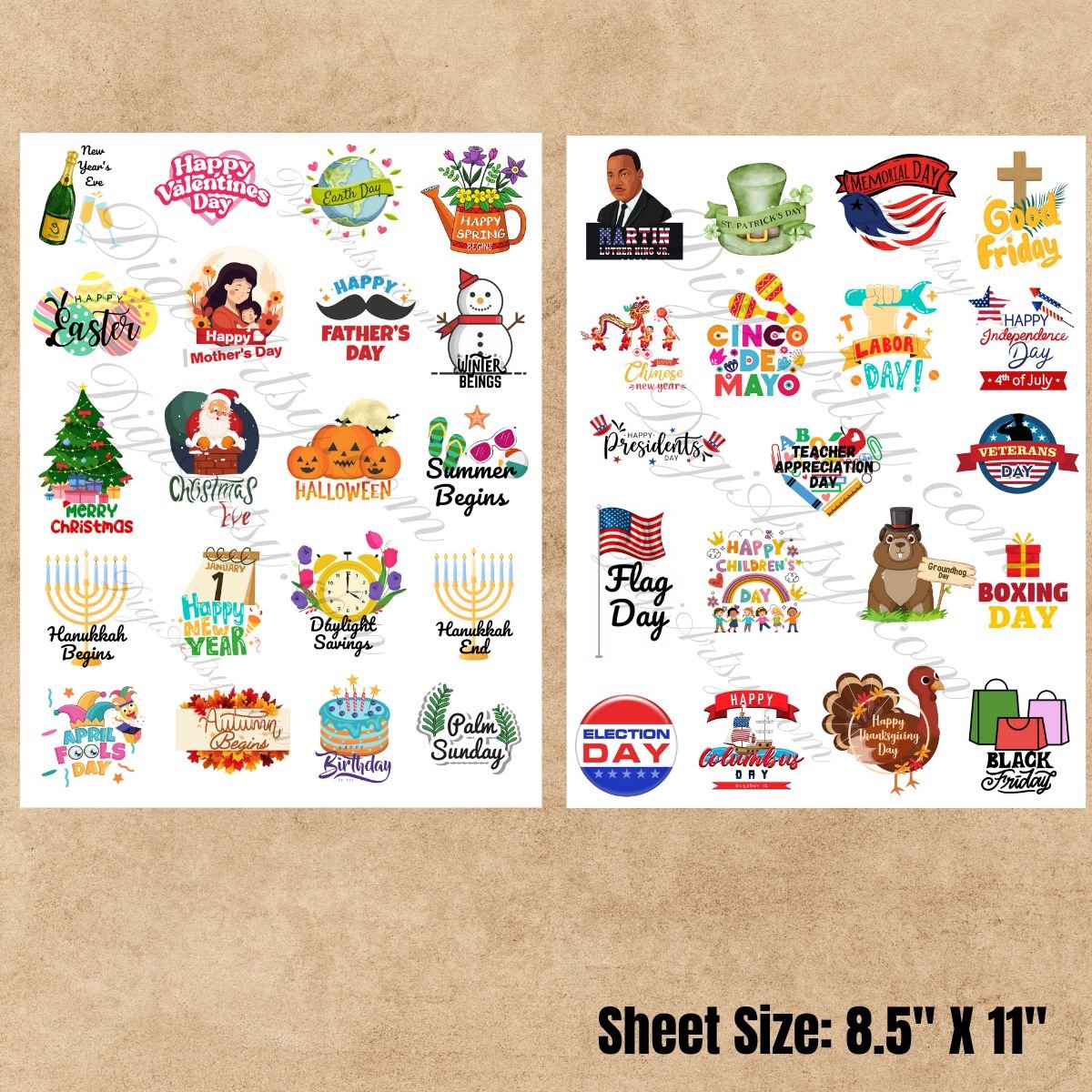 Holiday planner Stickers