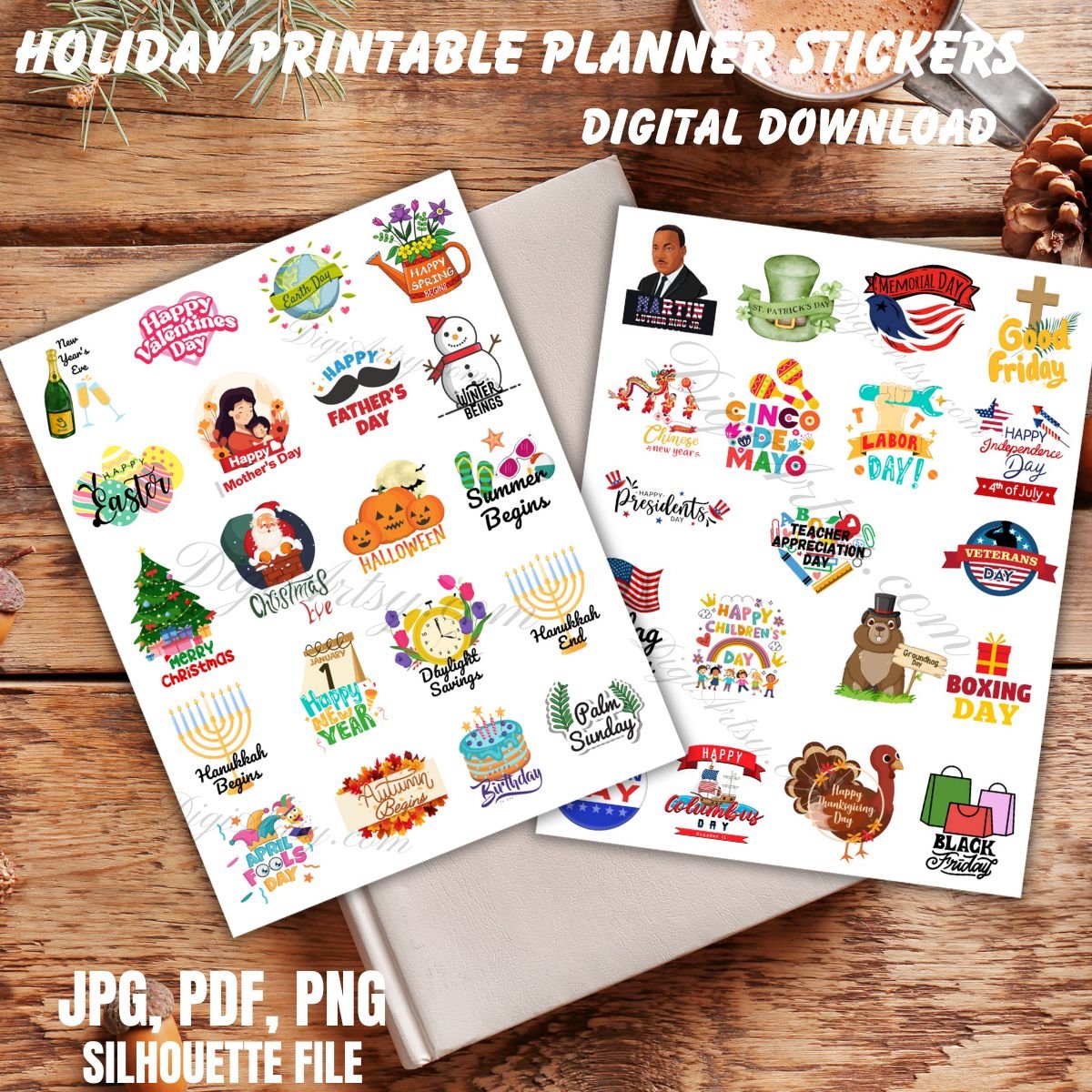 Holiday Stickers for Planners