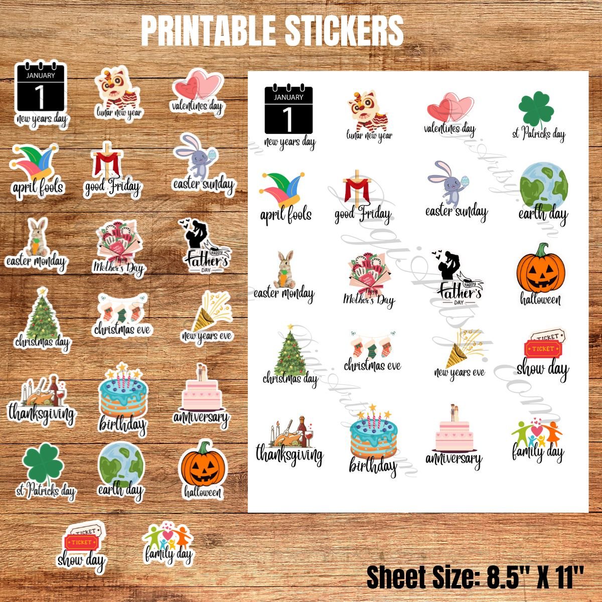 Holiday Stickers for Planners