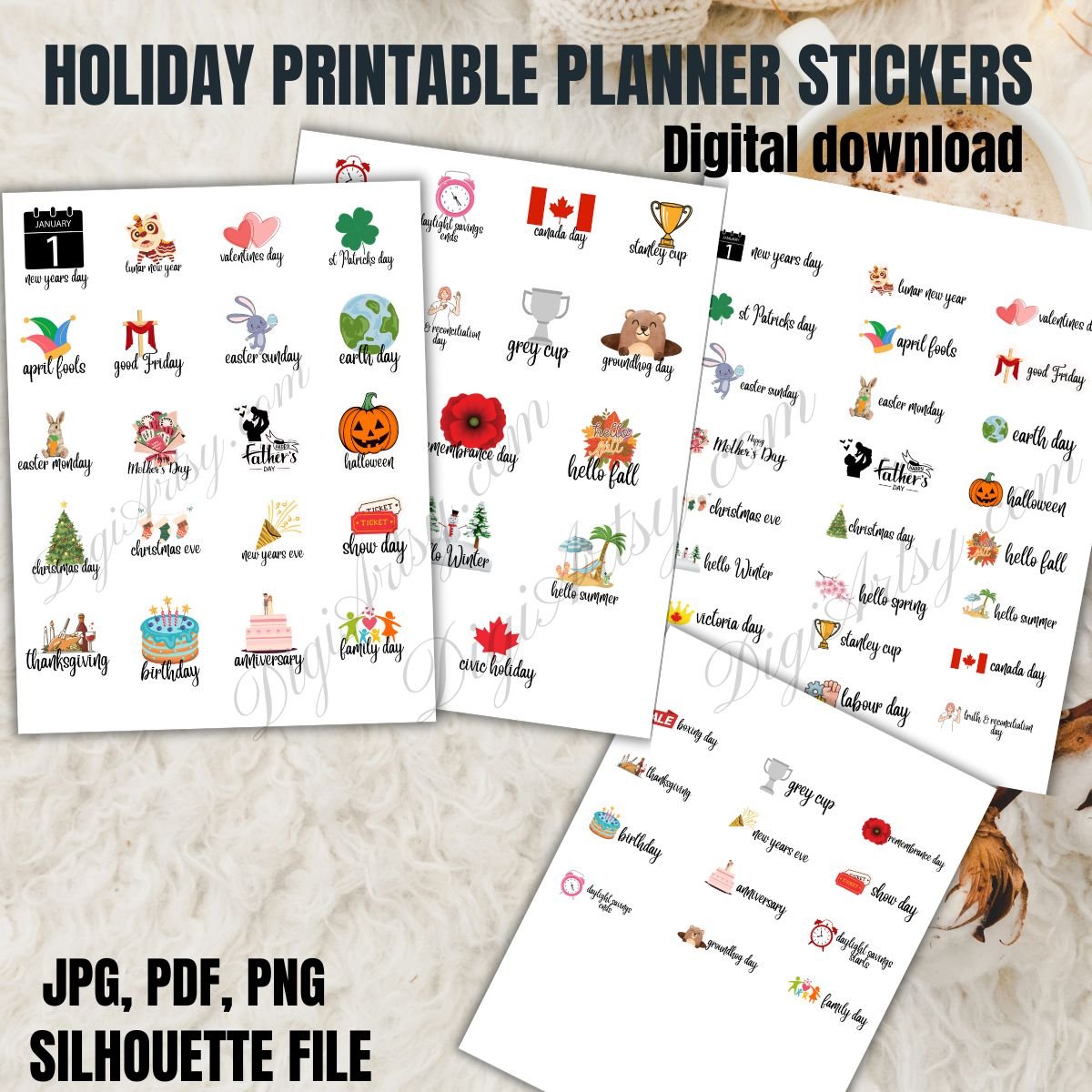 Holiday planner Stickers