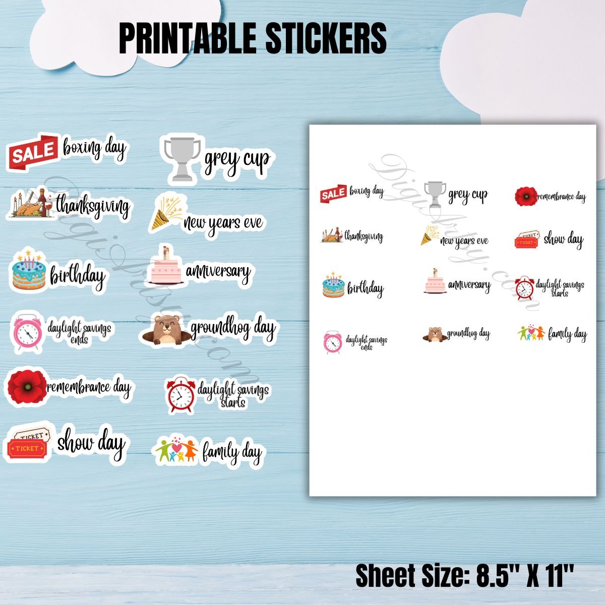 Holiday set Digital Sticker