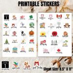 Holiday Digital Stickers for planner