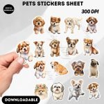 Cute Puppy Digital Stickers Pack