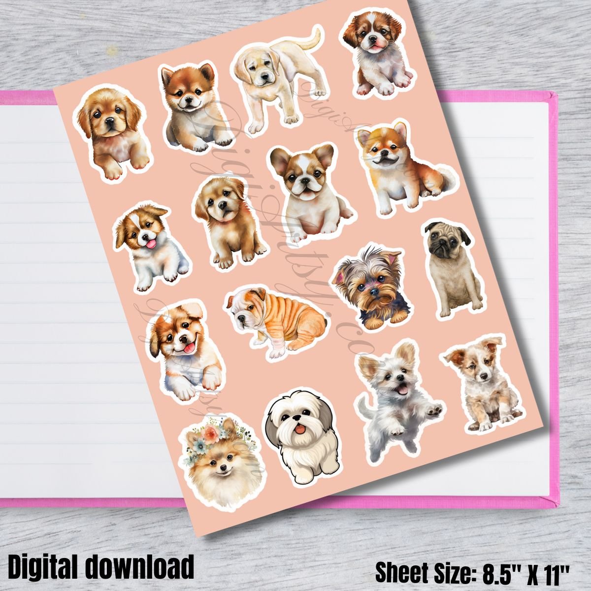 Cute Puppy Stickers