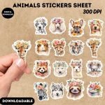 Cute Animal Stickers Pack for Toddlers