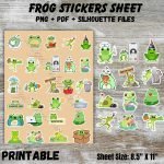 Cute Frog Digital Stickers Pack