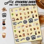 Coffee Digital Stickers for planner