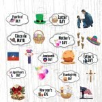 Yearly Holidays Printable stickers