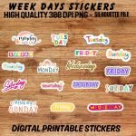 Weekdays planners Stickers