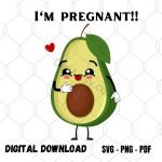 Avocado Couple Pregnancy Announcement T-Shirt Prints
